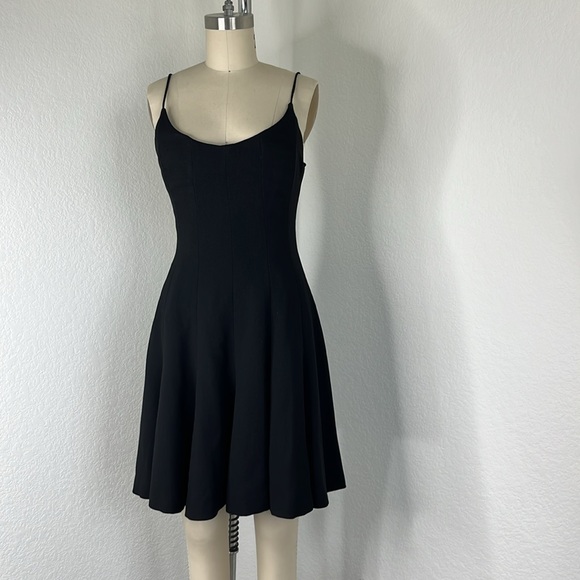 Nicole Miller Cross X Back Fit Flare Mini Dress